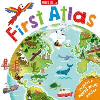 First Atlas-Travel the World with this Brightly Colored Atlas-Includes over 20 Maps and a World Map Poster