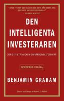 Den intelligenta investeraren - den definitiva boken om v&auml;rdeinvesteringar