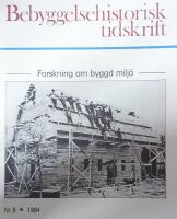 Bebyggelsehistorisk tidskrift Nr 8