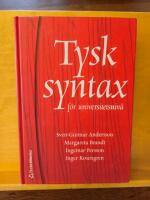 Tysk syntax f&ouml;r universitetsniv&aring;