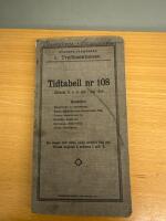 Tj&auml;nstetidtabell Tidtabell nr 108 G&auml;llande fr.o.m. den 1 maj 1914 Bandelar: Stockholm C - Hallsberg. S&ouml;der M&auml;larstrand - Stockholm Stg. Tanto - Stockholm S. Nyboda - Enskede. Saltskog - S&ouml;dert&auml;lje. J&auml;rna - Nyk&ouml;ping.