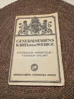 Generalstabens karta &ouml;ver Sverige Stockholm-S&ouml;dert&auml;lje-Vaxholm-Dalar&ouml;