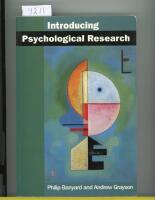 Introducing psychological research : sixty studies that shape psychology
