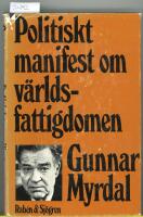 Politiskt manifest om v&auml;rlds-fattigdomen.
