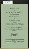 Beskrifning p&aring; Svenske djur.