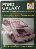 Ford Galaxy service and repair manual : models covered: Galaxy MPV models, including special/limited editions : petrol engines: 2.0 litre (1998cc) & 2,3 litre (2295cc) 4-cyl : turbo-diesel engines: 1,9 litre (1896cc) : [1995 to Aug 2000 (M to W registrati