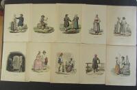 [10 hand coloured engravings published for the book Ett &aring;r i Sverige]