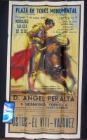 Bull Fighting Poster, Plaza de Toros Monumental de Barcelona, 1963