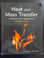 Heat and Mass Transfer, Fundamentals and Applications