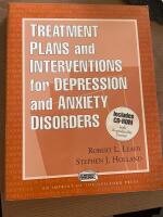 Treatment plans and interventions for depression and anxiety disorders 