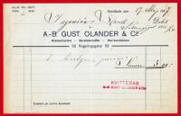 STOCKHOLM - AB GUST. OLANDER & CO - R&Auml;KNING 1917