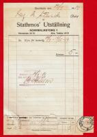 STOCKHOLM - STATHMOS&acute;UTST&Auml;LLNING - FAKTURA 1919