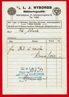 STOCKHOLM - AB L.J. NYBORGS M&Ouml;BLERINGSAFF&Auml;R - R&Auml;KNING 1943