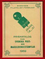 (POSTAL) SVENSKA POST- OCH MAKULERINGSST&Auml;MPLAR 1959