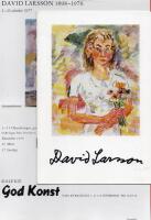 DAVID LARSSON 1898-1976 ORUST KN) - BIOGRAFI/ UTS&Auml;LLNINGSPROGRAM 1977