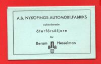 AB NYK&Ouml;PINGS AUTOMOBILFABRIKS... FOLDER 6 SID.