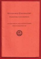 G&Ouml;TEBORGS UNIVERSITET FILOSOFISKA FAKULTETERNA 1967
