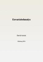 Envariabelanalys