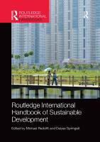 Routledge International Handbook of Sustaina