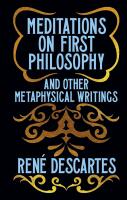 Meditations on First Philosophy and Other Metaphysical Writings: Gilded Pocket Edition