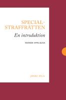 Specialstraffr&auml;tten : en introduktion