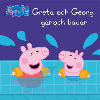 Greta och Georg g&aring;r och badar