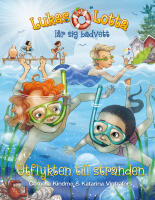 Lukas och Lotta l&auml;r sig badvett. Utflykten till stranden