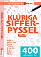 Kluriga Sifferpyssel. L&auml;tt - medel - sv&aring;rt