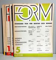 Form. Svenska sl&ouml;jdf&ouml;reningens tidskrift [1934, komplett]