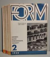 Form. Svenska sl&ouml;jdf&ouml;reningens tidskrift [1938, komplett]
