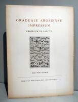 Graduale Arosiense impressum. Proprium de Sanctis.