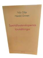 Samh&auml;llsvetenskapernas f&ouml;ruts&auml;ttningar