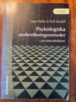 Psykologiska unders&ouml;kningsmetoder - - en introduktion
