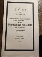 Predikan och Personalier vid (...)Grefve Gustaf Adolf Fredr, Wilh. von Essens begrafning  i Wester.&Aring;kers kyrka 1874