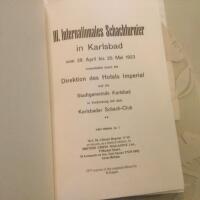   	 III. Internationales Schachturnier in Karlsbad vom 28. April bis 20. Mai 1923, veranstaltet durch die Direktion des Hotels Imperial und die Stadtgemeinde Karlsbad in Verbindung mit dem Karlsbader Schach-Club [B.C.M. Classics Reprint, No. 18] (Reprint. Edition) by Bernhard (1866-1932) Kagan