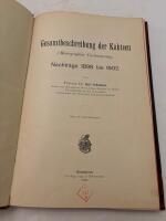 Gesamtbeschreibung der Kakteen Nachtr&auml;ge 1898 bis 1902