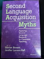 Second language acquisition myths : applying second language research to classroom teaching