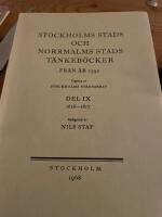 Stockholms stads och Norrmalmstorg t&auml;nkeb&ouml;cker  del IX 