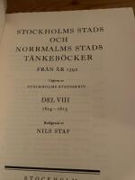 Stockholms Stads och Norrmalmstorg Stads T&auml;nkeb&ouml;cker del VIII