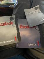 PAKET. TRE DELAR 1 Escalade 1 Textbok 2 &ouml;vnings bok 3 facit 1 se bild