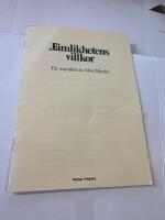 J&auml;mlikhetens villkor : ett manifest