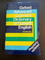 Oxford Advanced learner's dictionary of current English