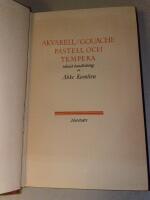 Akvarell/Gouache Pastell och Tempera - Teknisk handledning Inbunden bokyddsomslag saknas.