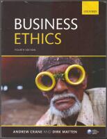 Business Ethics: Managing Corporate Citizenship and Sustainability in the Age of Globalization