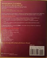 Resource Manual to Accompany Nursing Researchesource Manual to Accompany Nursing Research (inkl CD-ROM)