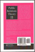 Public Relations Theory II