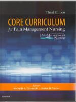 Core Curriculum for Pain Management Nursing