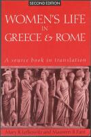 Women's Life in Greece & Rome: A source book in translation