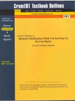 Outlines & Highlights for: Behavior Modification What It Is And How To Do It by Martin (Cram101 Textbook Outlines) (Textbook NOT included)
