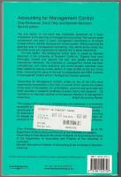 Accounting for Management Control